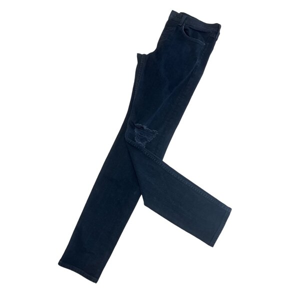 Rag & Bone Fit 1 Extra Slim Jeans Mens 31 Black Button Fly Distressed Mid Rise - Picture 12 of 16